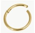 Gold Titanium Hinged Clicker Ring