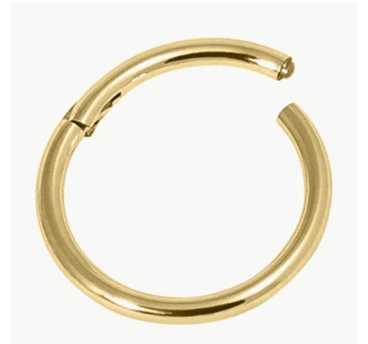Gold Titanium Hinged Clicker Ring