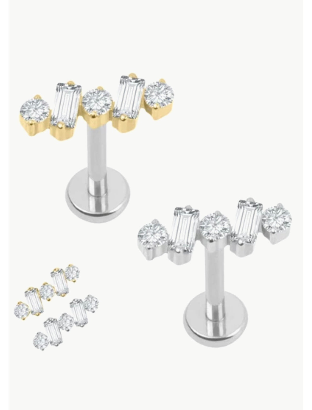 Alba Titanium Baguette Labret