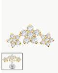 Sienna flower trio int Threaded Labret