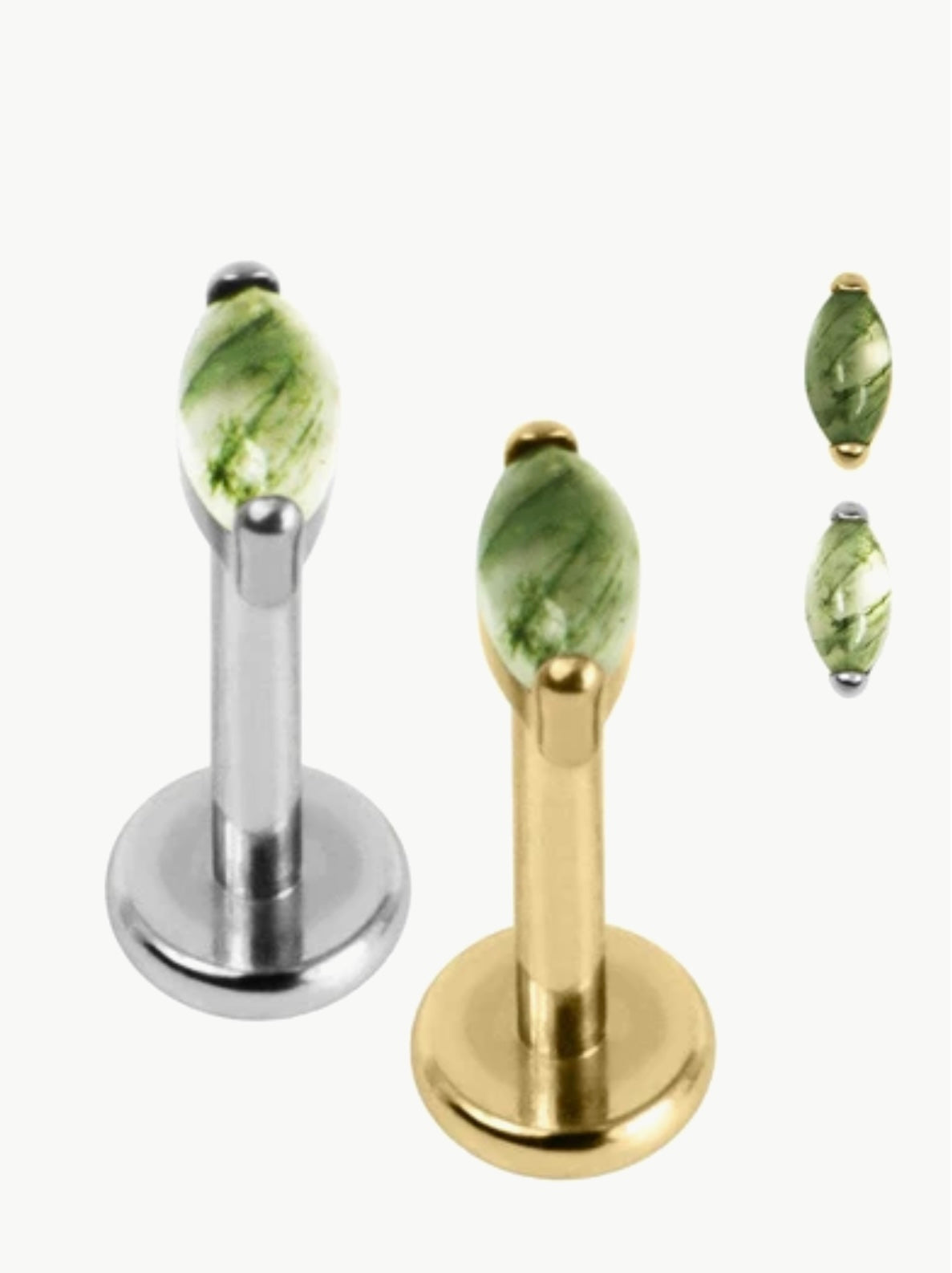 Moss Agate Pear Drop