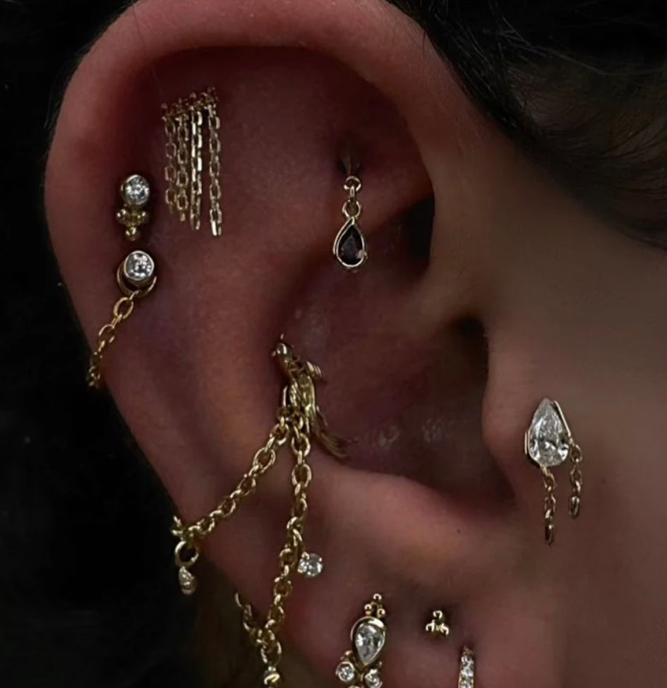 JUNIPURR JEWELRY GOLD TRI-BEAD