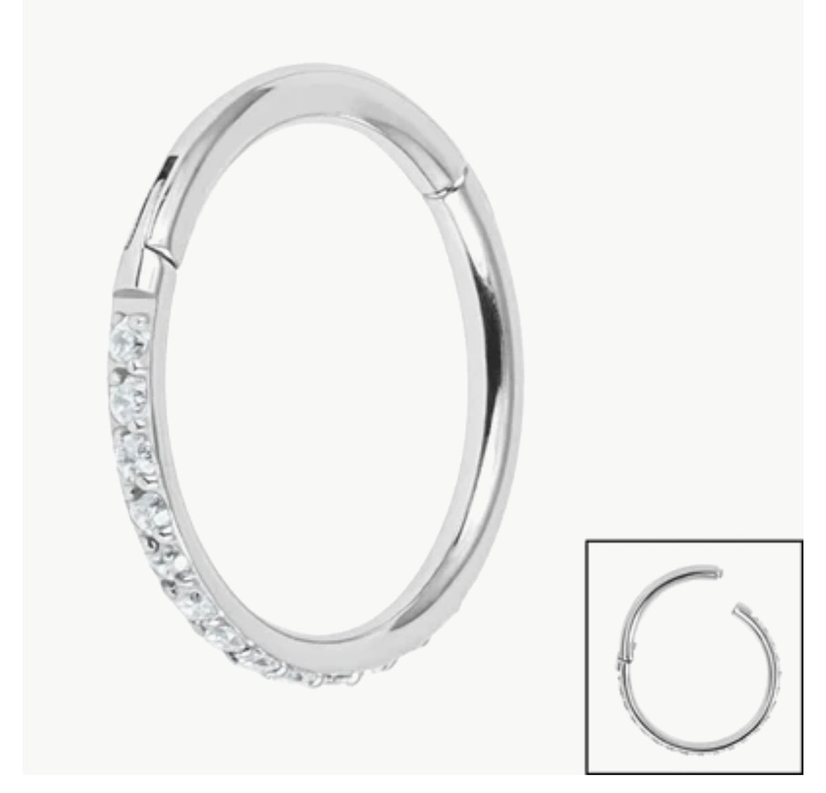 Pave Ethernty clicker ring 1.2mm