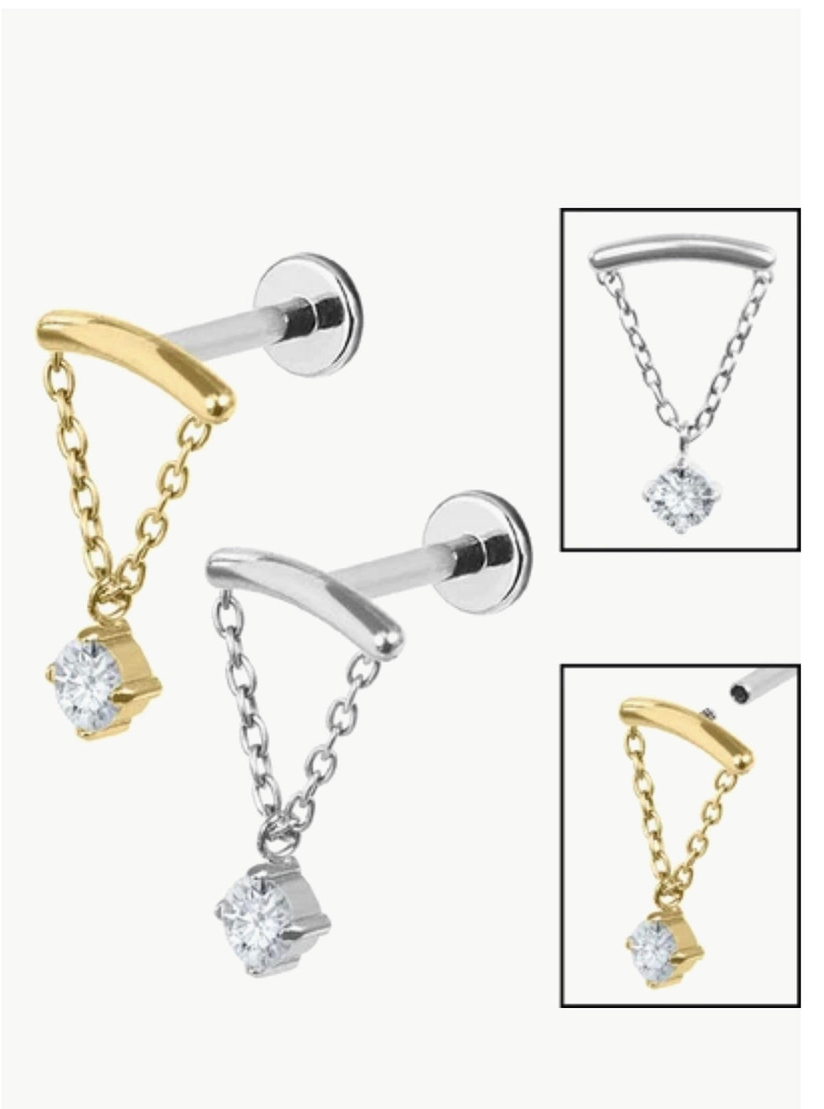 Mia jewelled chain drop