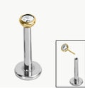 Maeve CZ  2mm (small)Labret mirror polish Titanium