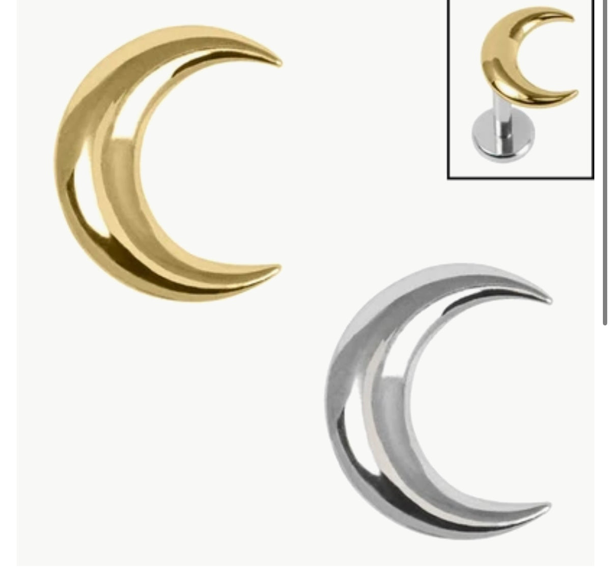 Luna eclipse crescent moon internally threaded
