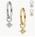 Infinity 8 point Star Titanium Clicker ring