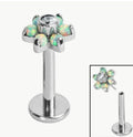 Maisie Syn Opal / CZ Flower Labret