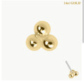 Solid Gold 14k Celesté Trio