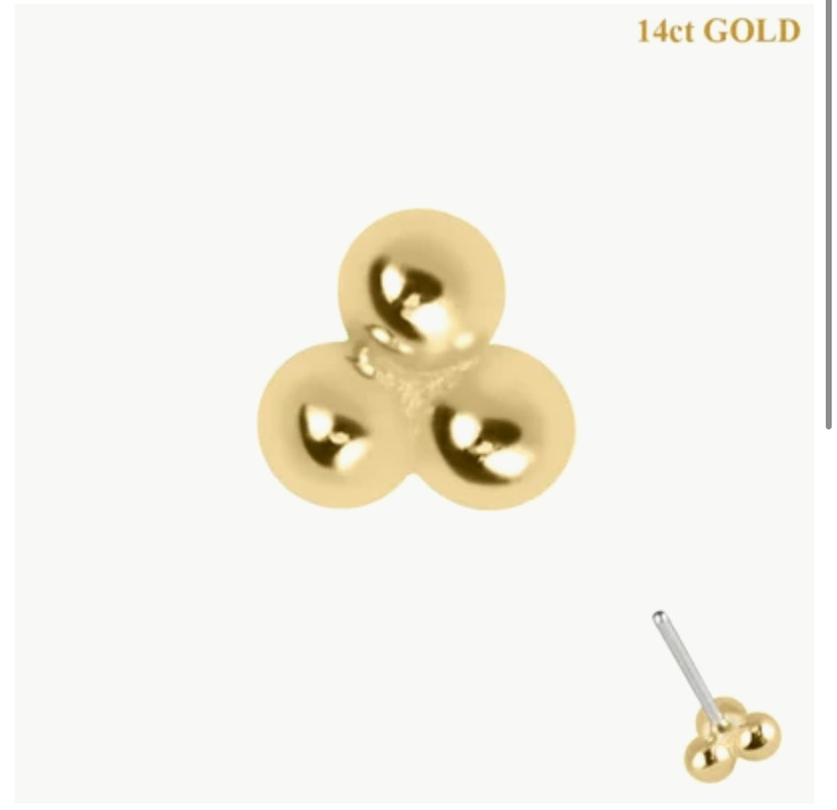 Solid Gold 14k Celesté Trio