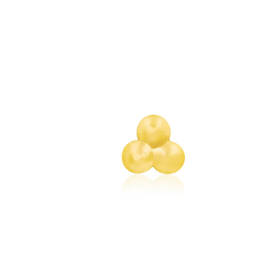 JUNIPURR JEWELRY GOLD TRI-BEAD