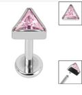 Titanium Internally Threaded Labrets 1.2mm - jewel